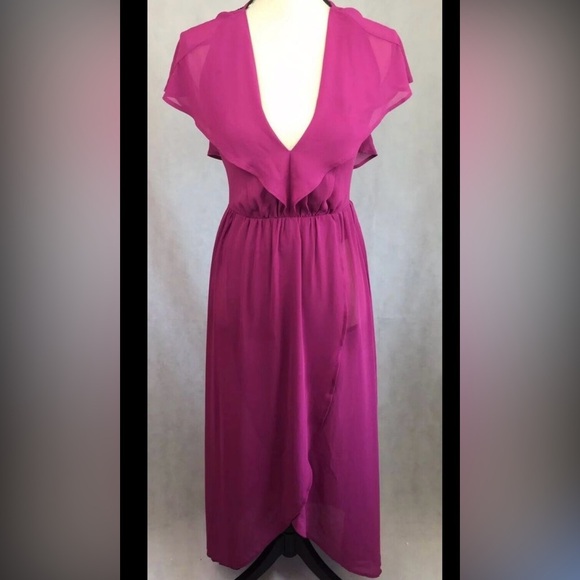 Romeo & Juliet Festival Fucshia Ruffle High Low Dress‎ Size Medium NWT - Picture 1 of 8
